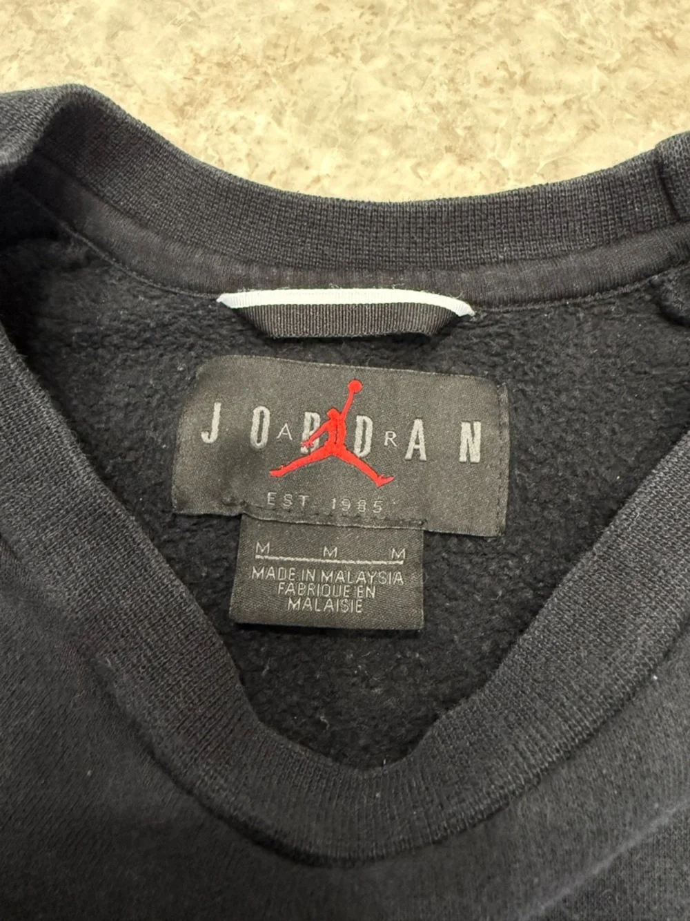 Jordan black crewneck